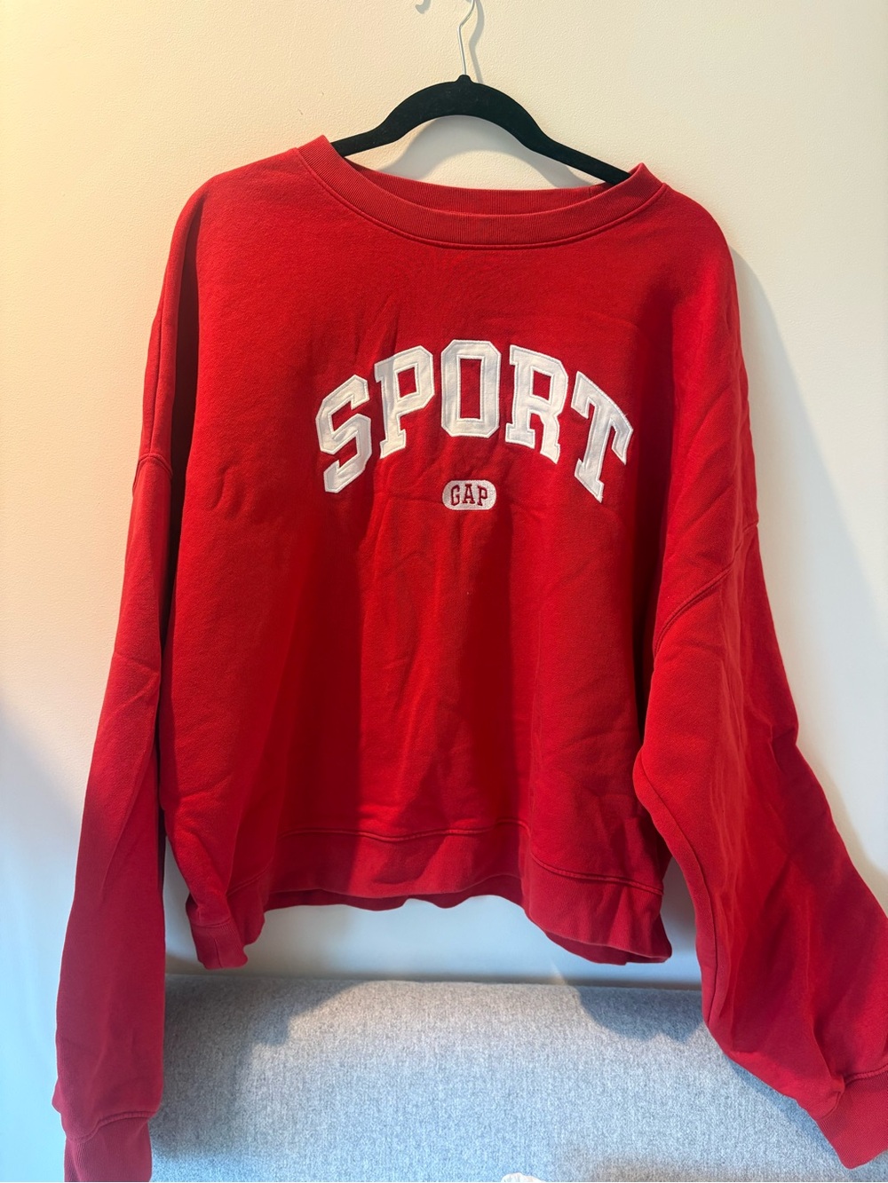 GAP Red Crewneck with White SPORT Logo